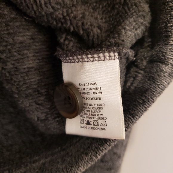 Levi's Shawl Collar Chunky Knit Cardigan Sweater Gray Fisherman Men's Medium - Picture 7 of 9